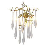 Бра с декором в виде ветвей и стеклянных подвесок в форме капель Droplet Chandelier варинант исполнения - 2 | Loft Concept в Ростове-на-Дону