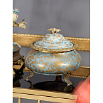 Шкатулка голубого цвета с золотым растительным узором Eden Garden варинант исполнения - 3 | Loft Concept в Ростове-на-Дону