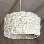 Вязаный шерстяной светильник Knitted wool lamp Cylinder варинант исполнения - 2 | Loft Concept в Ростове-на-Дону