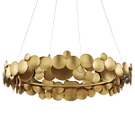Люстра круглая из многослойных золотых дисков Metal Disc Chandelier варинант исполнения - 5 | Loft Concept в Ростове-на-Дону