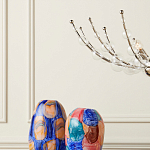 Люстра  с круглыми прозрачными шарами на серебряном каркасе Silver Stalk варинант исполнения - 3 | Loft Concept в Ростове-на-Дону