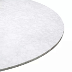 Круглый обеденный стол с белой мраморной столешницей White Tabletop on Black Base варинант исполнения - 6 | Loft Concept в Ростове-на-Дону