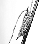 Торшер в виде прожектора с круглым тканевым абажуром на треноге черного цвета Radiance Éclat варинант исполнения - 7 | Loft Concept в Ростове-на-Дону