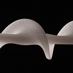 Люстра горизонтальная с волнистым белым плафоном Golden Swirl варинант исполнения - 7 | Loft Concept в Ростове-на-Дону