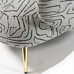 Кресло мягкое с принтом на золотистых ножках Onlooker варинант исполнения - 2 | Loft Concept в Ростове-на-Дону