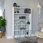 Стеллаж прямой белый с 5-ю открытыми полками NORFOLK BOOKCASE WHITE варинант исполнения - 1 | Loft Concept в Ростове-на-Дону