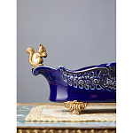 Чаша темно-синего цвета из фарфора с бронзовыми фигурками белок Eden Garden porcelain and bronze варинант исполнения - 2 | Loft Concept в Ростове-на-Дону