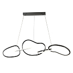 Люстра подвесная  5-ю асимметричными кольцами черного цвета Ring Horizontal варинант исполнения - 1 | Loft Concept в Ростове-на-Дону