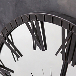 Часы настенные зеркальные с чёрным металлическим циферблатом Mirror Tower Clock варинант исполнения - 4 | Loft Concept в Ростове-на-Дону