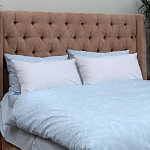 Постельное белье голубого цвета из перкаля с принтом 200х220 см Aurora Allure варинант исполнения - 6 | Loft Concept в Ростове-на-Дону