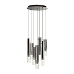 Люстра каскадная с 7-ю цилиндрическими плафонами из стекла Luminous Cylinders варинант исполнения - 2 | Loft Concept в Ростове-на-Дону
