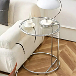 Дизайнерский журнальный стол круглый на стальном каркасе Fahek варинант исполнения - 2 | Loft Concept в Ростове-на-Дону