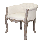Кресло низкое в стиле прованс Бежевый Лен Louis French Armchair  варинант исполнения - 3 | Loft Concept в Ростове-на-Дону
