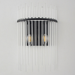 Бра со стеклянными прозрачными трубками и черным металлическим каркасом Nembus варинант исполнения - 1 | Loft Concept в Ростове-на-Дону