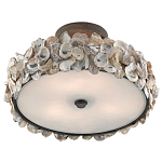 Потолочный светильник круглый с абажуром из устричных раковин Sea Ravens варинант исполнения - 3 | Loft Concept в Ростове-на-Дону