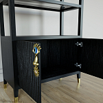 Стеллаж со стеклянными полками Elsa Dreams Black варинант исполнения - 2 | Loft Concept в Ростове-на-Дону