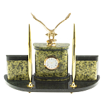 Настольный письменный набор из змеевика и бронзы с декором в виде орла Successful Leader варинант исполнения - 1 | Loft Concept в Ростове-на-Дону