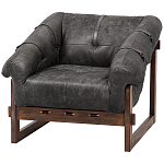 Кресло Duncan винтажная черная кожа варинант исполнения - 2 | Loft Concept в Ростове-на-Дону