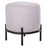 Круглый пуф на металлических ножках с обивкой из рогожки Casey Poof варинант исполнения - 2 | Loft Concept в Ростове-на-Дону
