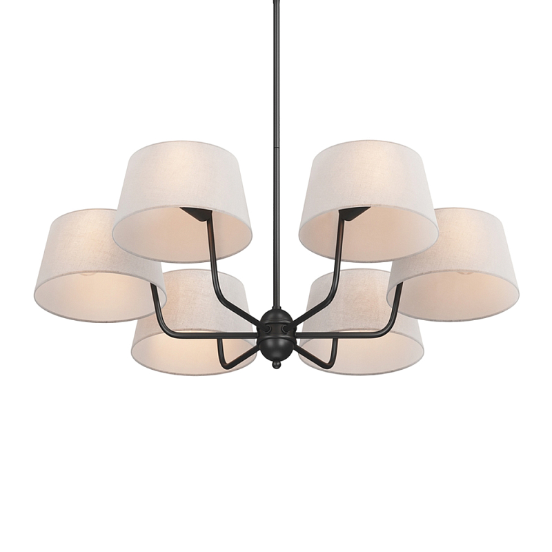 Люстра подвесная Modesto Е14 Латунь Черный Бежевый в Ростове-на-Дону | Loft Concept 