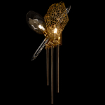 Бра с 2-мя плафонами из стекла и металла и вертикальными подвесками Gilded Mirage  варинант исполнения - 6 | Loft Concept в Ростове-на-Дону