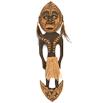 Панно из дерева Абориген в маске Aborigenn Mask варинант исполнения - 1 | Loft Concept в Ростове-на-Дону