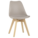 Стул с основой из пластика и мягким сиденьем Arvika Beige варинант исполнения - 1 | Loft Concept в Ростове-на-Дону