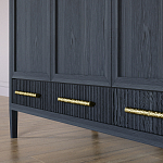 Большой Шкаф Primo Черный дуб с 3 дверьми и 3 выдвижными ящиками варинант исполнения - 5 | Loft Concept в Ростове-на-Дону