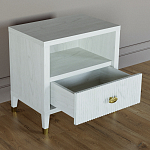 Прикроватная тумбочка с полкой Elsa Dreams White варинант исполнения - 2 | Loft Concept в Ростове-на-Дону