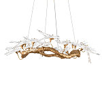 Люстра подвесная с прозрачными стеклянными птичками на ветвях Диаметр 100 см Serip Voa варинант исполнения - 6 | Loft Concept в Ростове-на-Дону