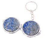 Зеркало брелок карманное двухстороннее из натурального камня Лазурит Stone Mirrors варинант исполнения - 6 | Loft Concept в Ростове-на-Дону