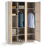 Шкаф с тремя дверцами из плетеного ротанга Tomio Wicker Furniture варинант исполнения - 4 | Loft Concept в Ростове-на-Дону