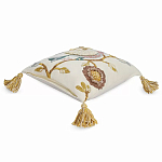 Чехол на подушку с кисточками и вышивкой птиц Ethnic mix Birds Square варинант исполнения - 1 | Loft Concept в Ростове-на-Дону