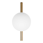 Бра с золотым основанием и белым плафоном в форме шара Bubble варинант исполнения - 4 | Loft Concept в Ростове-на-Дону