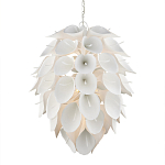 Люстра белая каплевидной формы из цветков лилии White Natural Lines варинант исполнения - 1 | Loft Concept в Ростове-на-Дону
