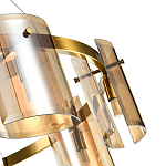 Люстра светодиодная с 8-ю цилиндрическими плафонами янтарного цвета из стекла и стали Andrea Сhandelier Amber варинант исполнения - 5 | Loft Concept в Ростове-на-Дону