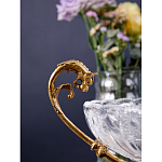 Чаша из прозрачного рельефного стекла на бронзовой подставке Eden Garden варинант исполнения - 3 | Loft Concept в Ростове-на-Дону