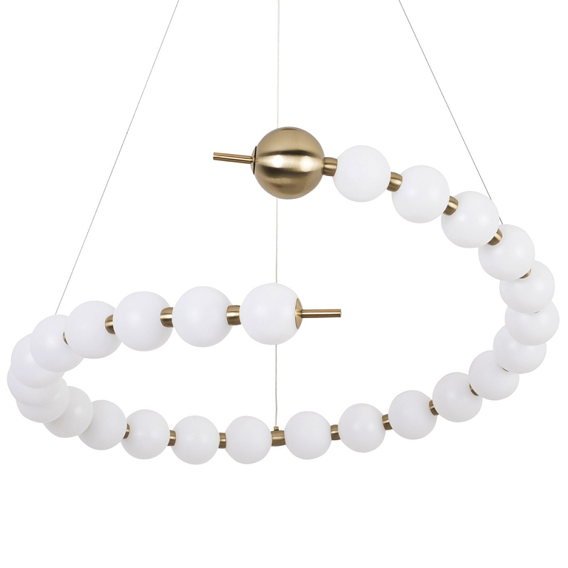         Pearls Suspension Brass Spiral Chandelier    -- | Loft Concept 