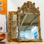 Зеркало настенное в ажурной раме с эффектом старины Classic Ornament Mirror варинант исполнения - 2 | Loft Concept в Ростове-на-Дону