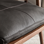 Кресло c каркасом из массива дерева и мягкой кожаной обивкой Walnut Armchair варинант исполнения - 7 | Loft Concept в Ростове-на-Дону