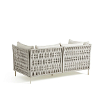 Диван садовый с плетеными ремешками и спинкой  Kleo варинант исполнения - 6 | Loft Concept в Ростове-на-Дону