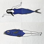 Плитка с узором Рыба пловчиха варинант исполнения - 2 | Loft Concept в Ростове-на-Дону