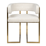 Стул букле бежевый с каркасом цвета матовое золото Tactility варинант исполнения - 1 | Loft Concept в Ростове-на-Дону