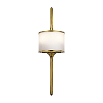 Бра вертикальное с белым полукруглым плафоном и длинным стержнем S Kichler варинант исполнения - 1 | Loft Concept в Ростове-на-Дону