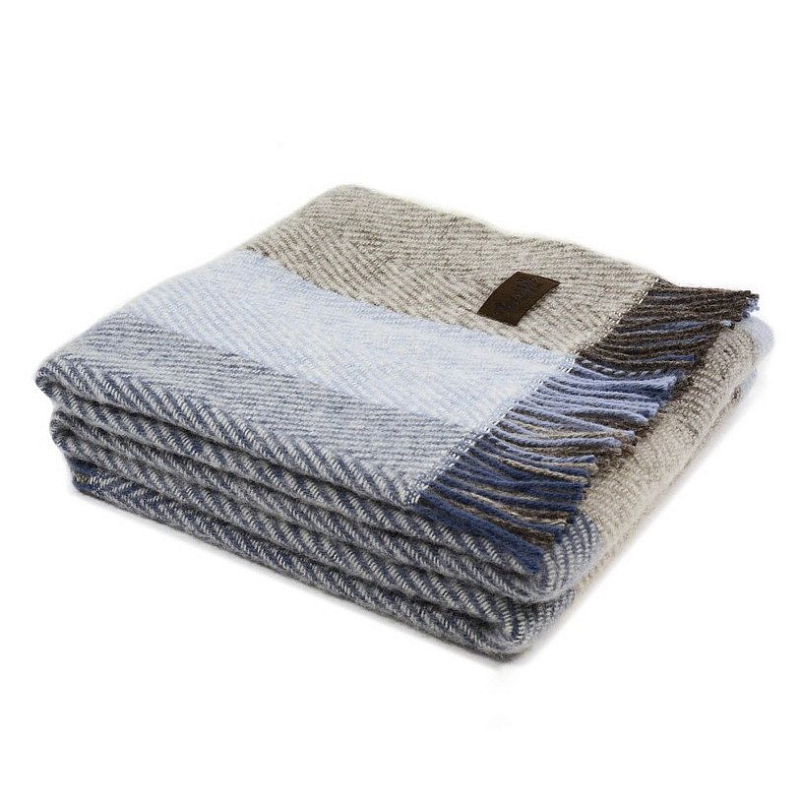 Плед VADSO SPINA 1002 Marzotto Серый Голубой в Ростове-на-Дону | Loft Concept 