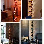 Торшер с каркасом из множества полок Links варинант исполнения - 3 | Loft Concept в Ростове-на-Дону