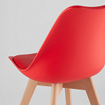 Стул с основой из пластика и мягким сиденьем Arvika Red варинант исполнения - 6 | Loft Concept в Ростове-на-Дону