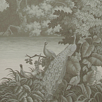 Обои ручная роспись Le Brésil Crystal Grey варинант исполнения - 1 | Loft Concept в Ростове-на-Дону