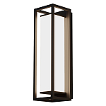 Уличный настенный светильник прямоугольный с чёрной рамкой Geometric Glow варинант исполнения - 1 | Loft Concept в Ростове-на-Дону