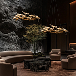 Люстра подвесная с прозрачными стеклянными птичками на ветвях Диаметр 80 см Serip Voa варинант исполнения - 11 | Loft Concept в Ростове-на-Дону